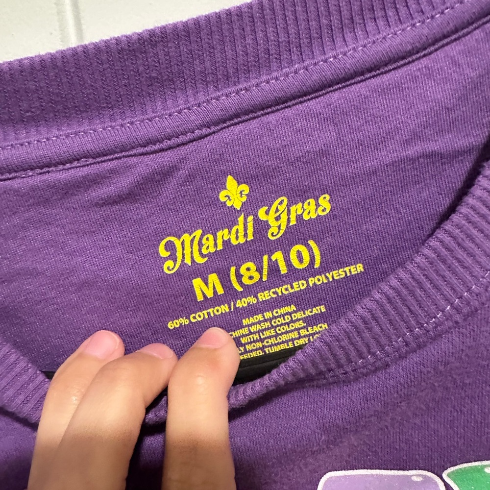 Mardi Gras Purple “Let Good Times Roll” Sweatshirt. - Picture 3 of 3